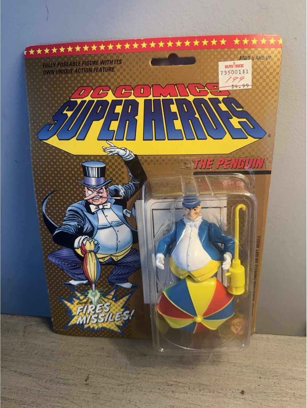 Toy Biz DC Comics Super Heroes The Penguin Action Figure Vintage - 1989